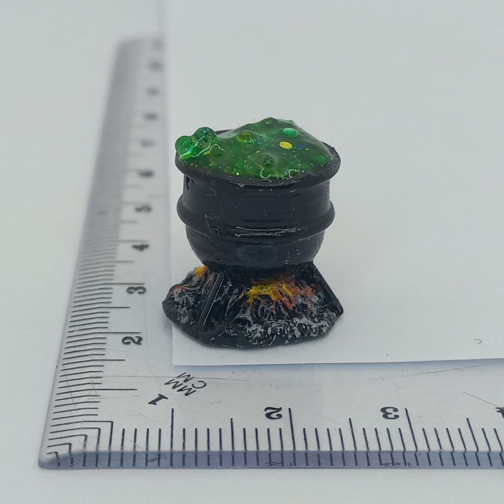 3 Streghe Con Calderone - Set In Resina Per Miniature Fairy Garden E Halloween
